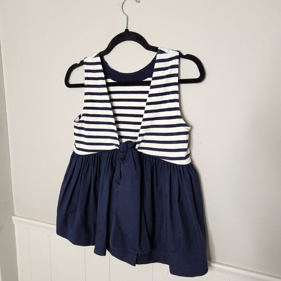 J. CREW Nautical Back Bow Stripe Tank Top - Picture 2 of 5